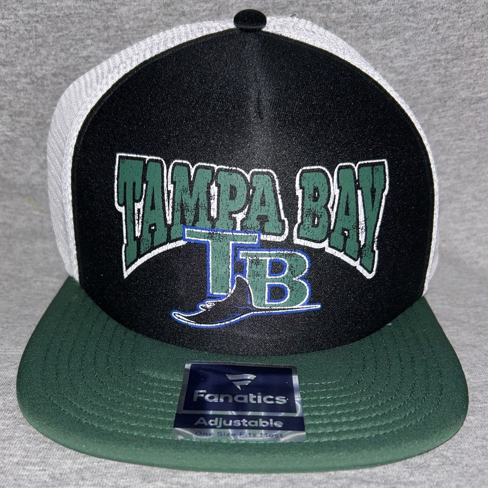 ⚾️🏟️ Tampa Bay Rays Two-Tone Puffer Retro Trucker SnapBack Hat 🏟️⚾️